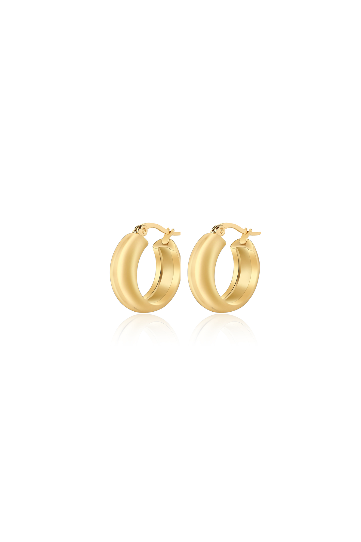 Victoria hoop earrings, Gold - 16 mm