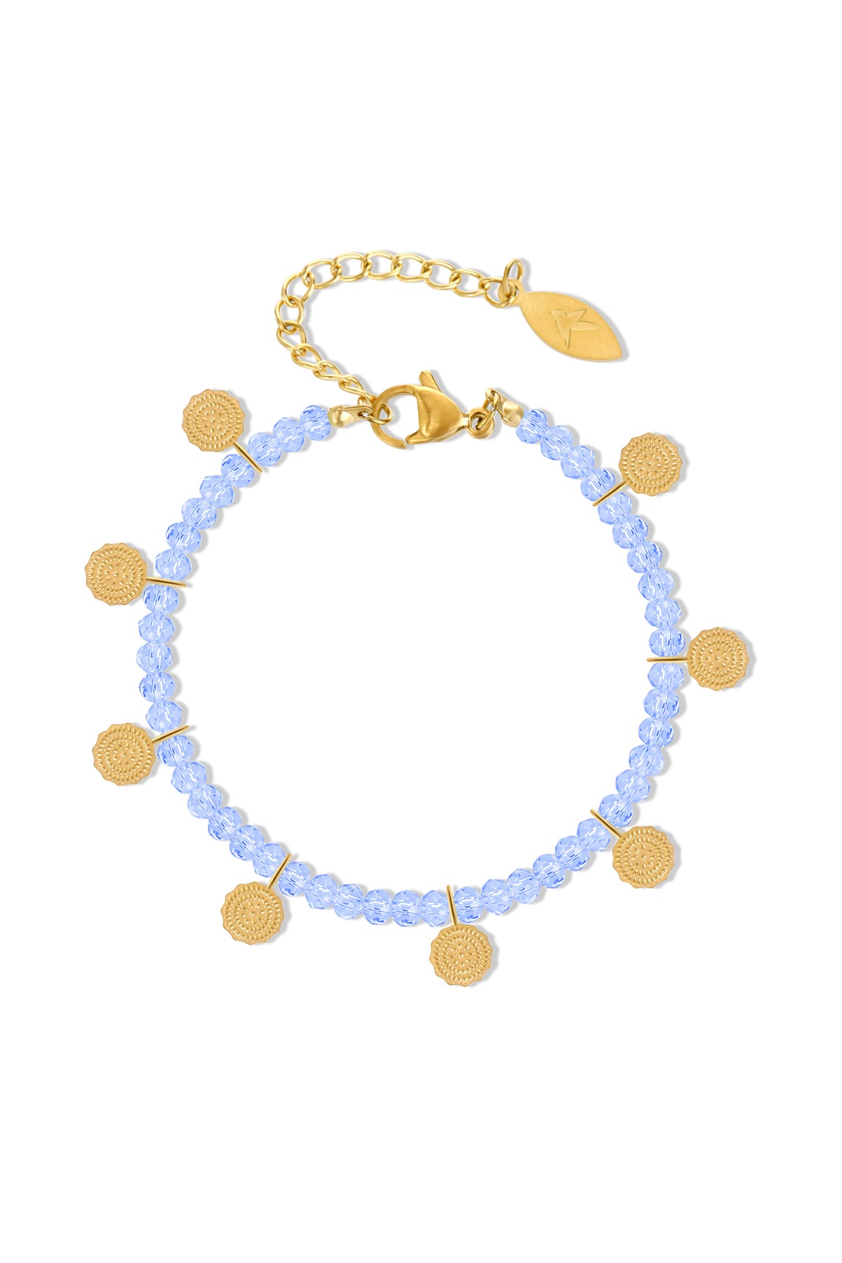 Allie coin bracelet, Blue