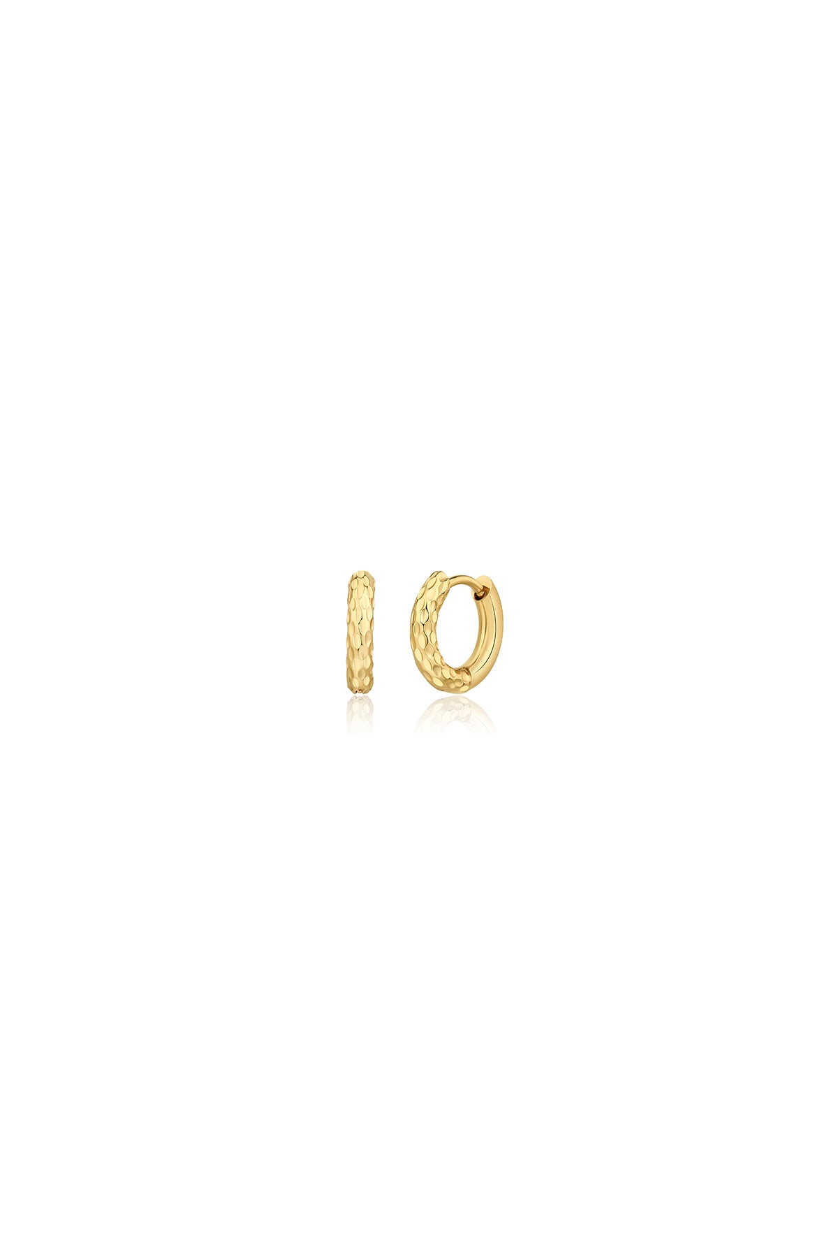 Aurora hoop earrings, Gold - 14 mm