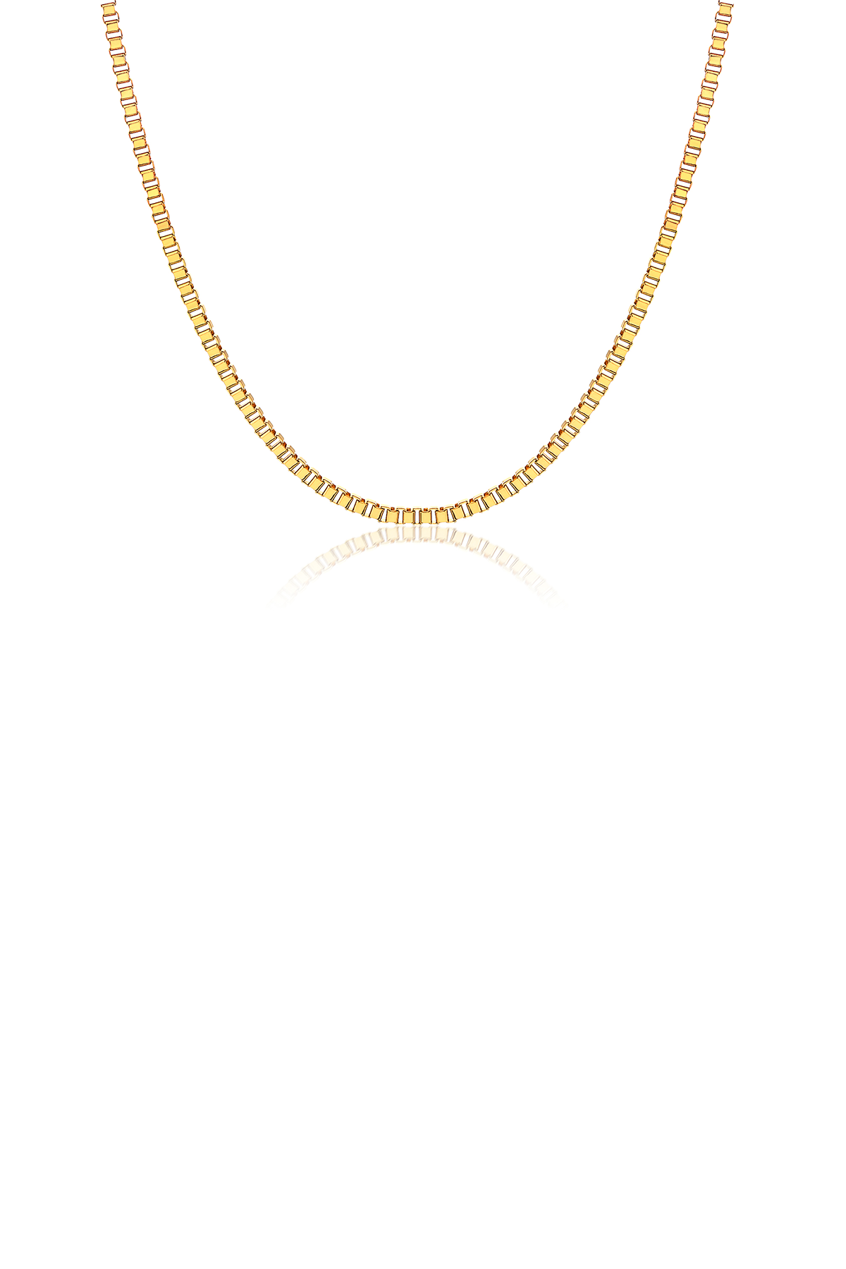 Box halskjede, gold - 2 mm