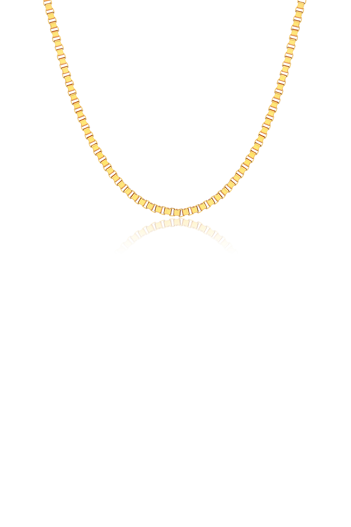 Box halskjede, gold - 3 mm