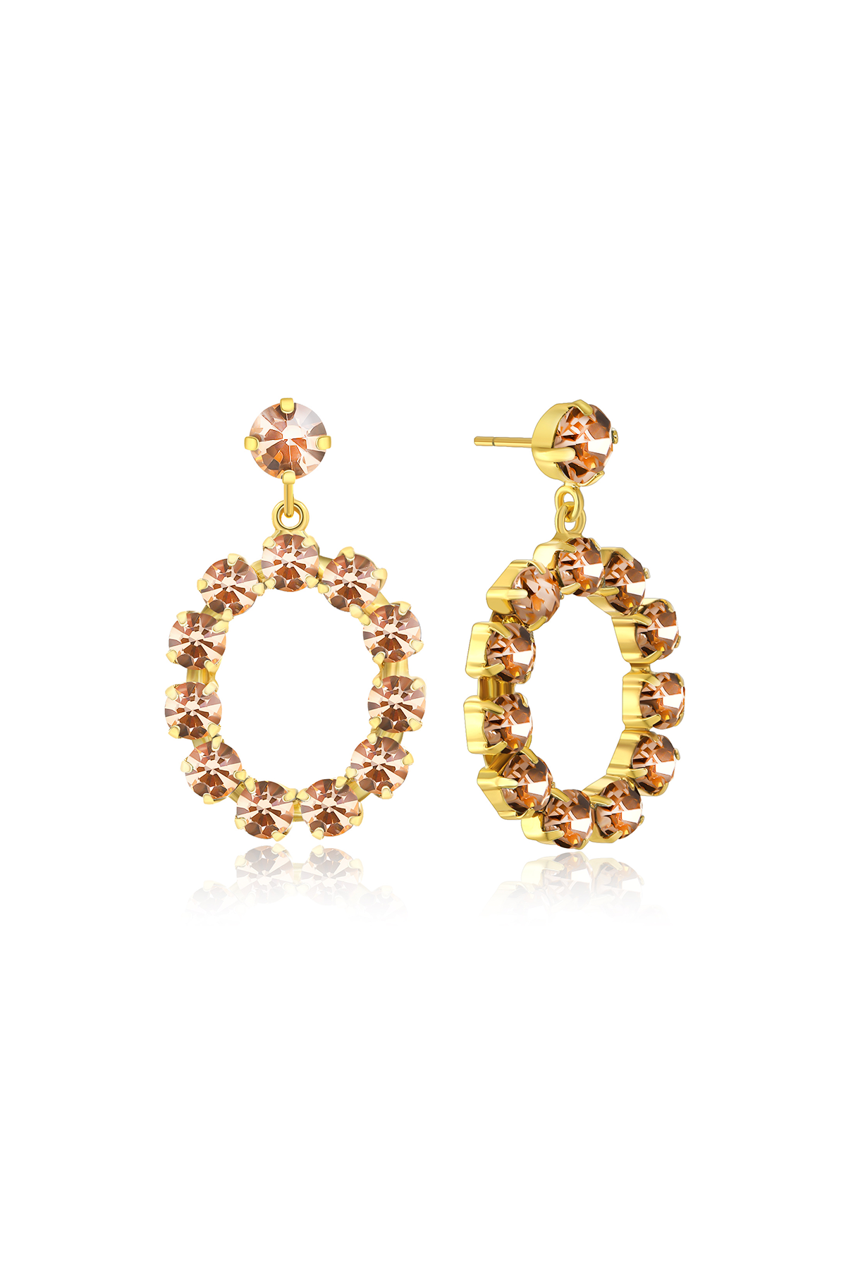 Camilla Swarovski earrings - Peach