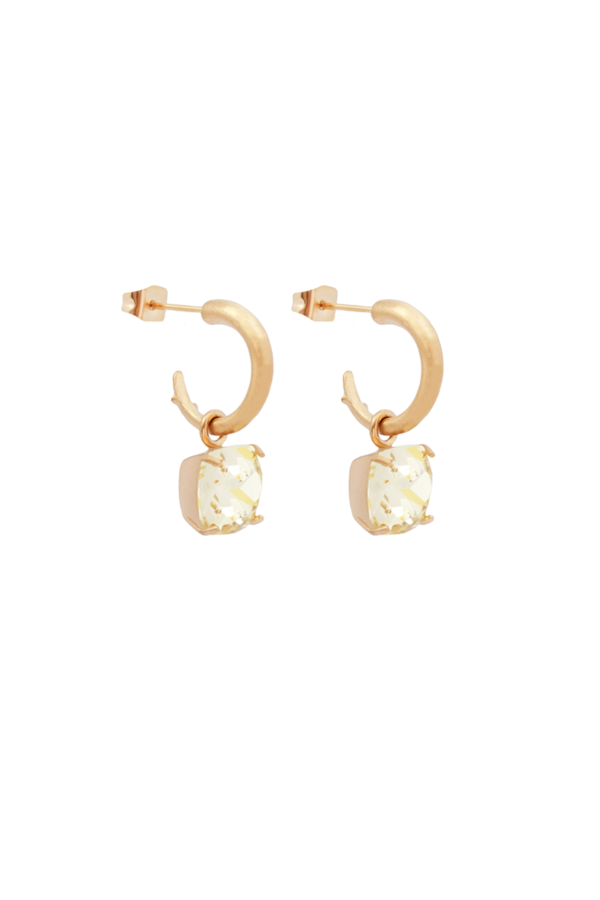 Carla Crystal earrings - Lemon