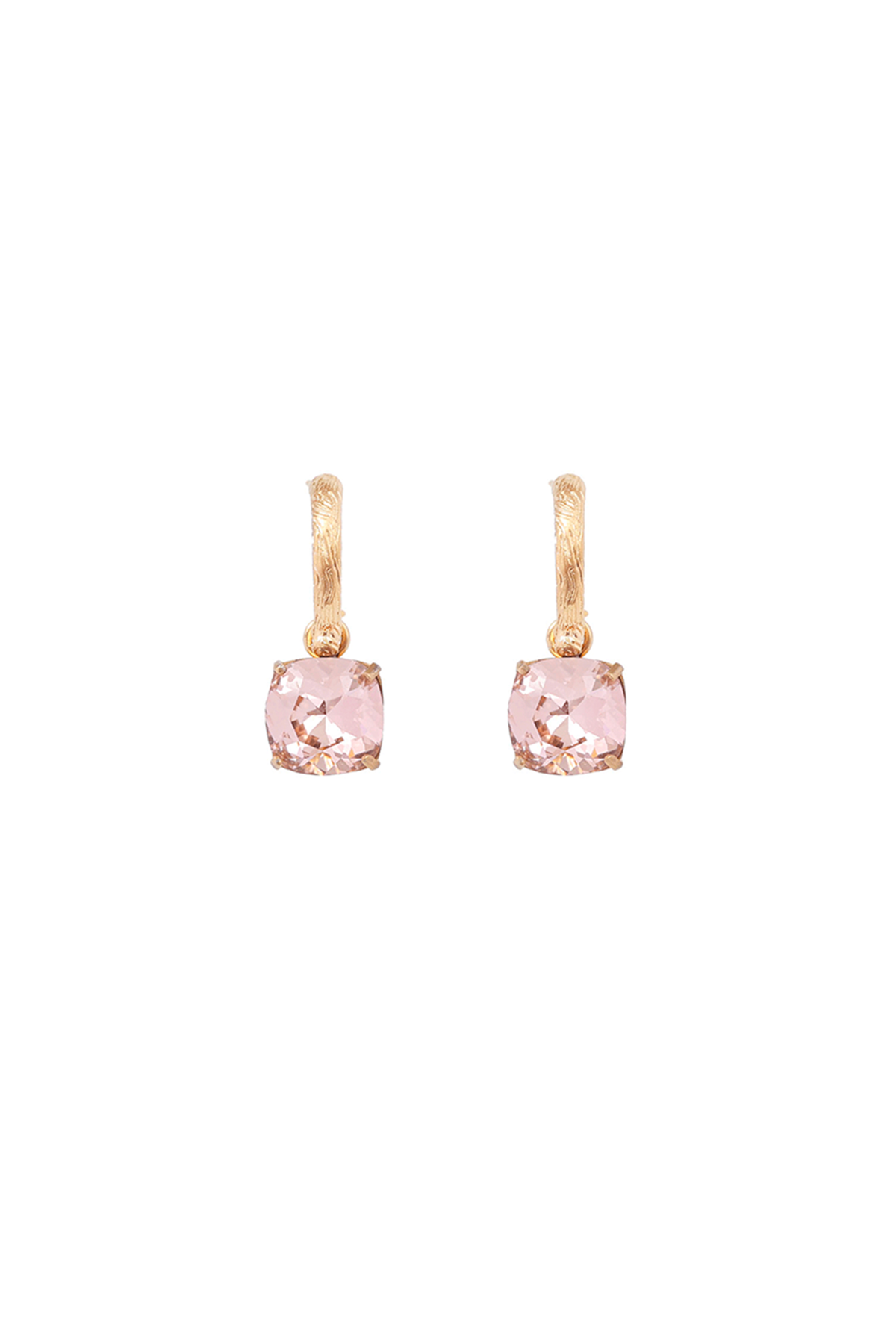 Carla Swarovski earrings - Light peach