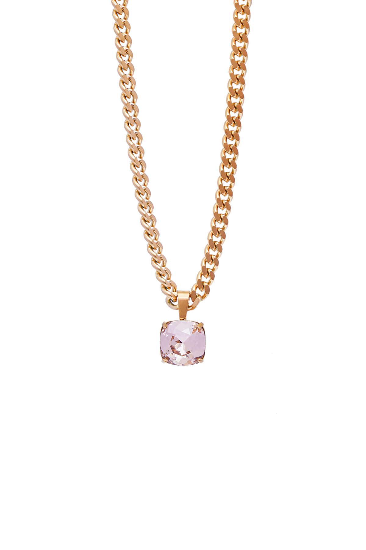 Carla Swarovski chain necklace - Vintage pink