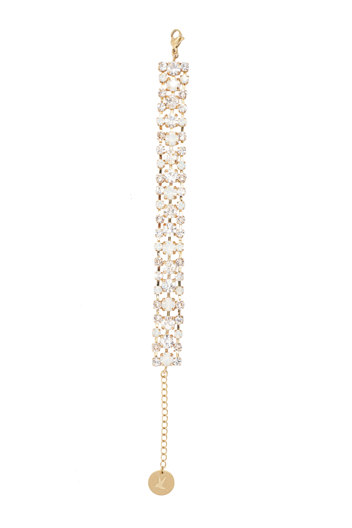 Carolina Swarovski lux bracelet - White opal/Golden