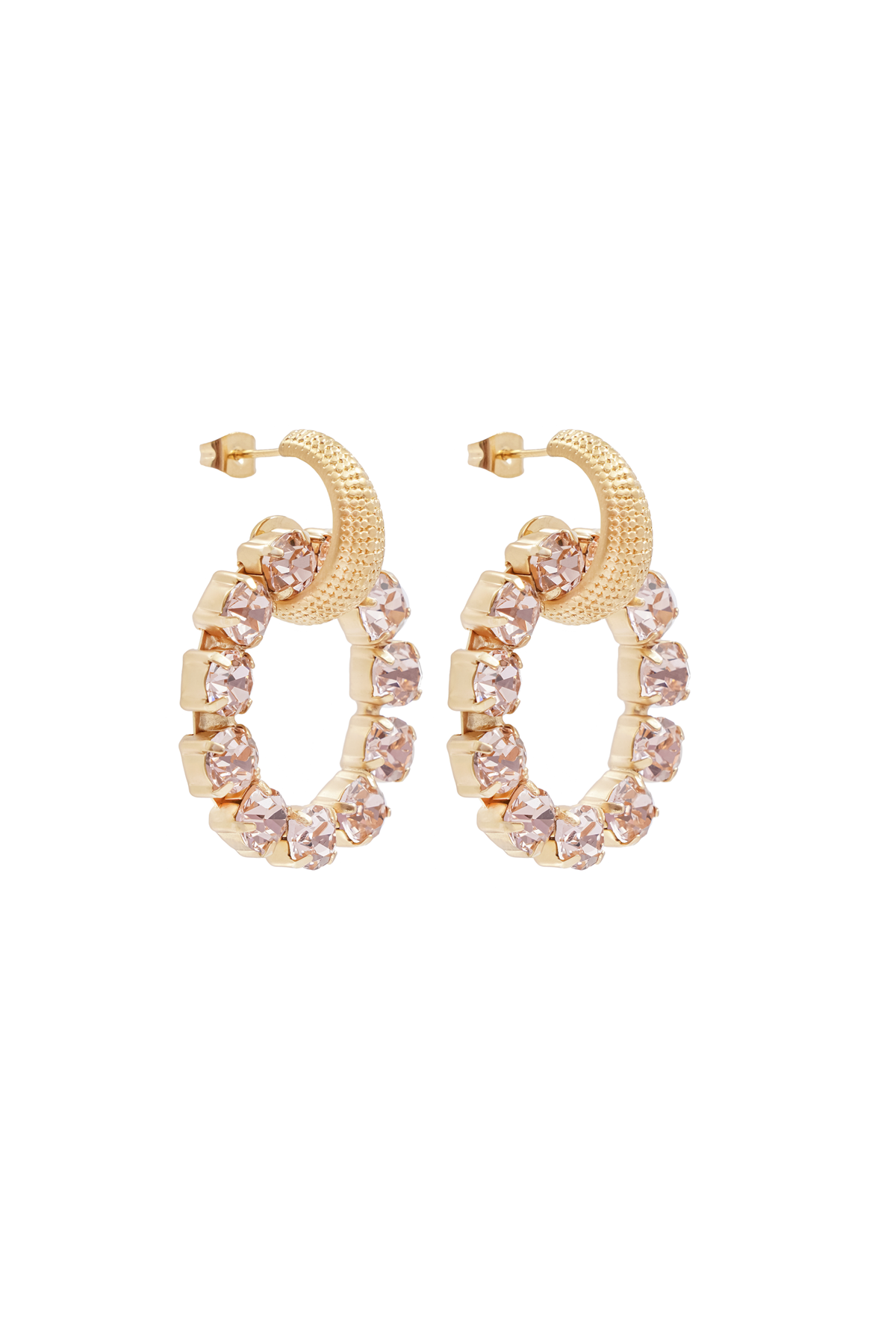 Carolina Swarovski earrings - Vintage Rose