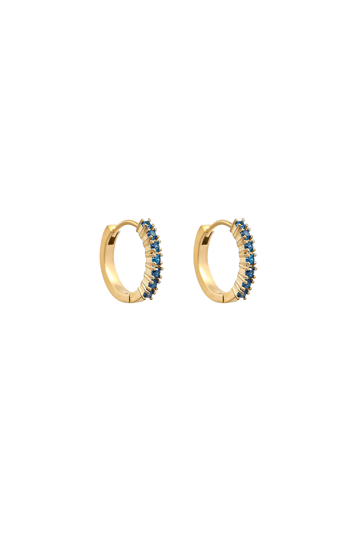 Cathinka crystal hoop earrings - Midnight blue