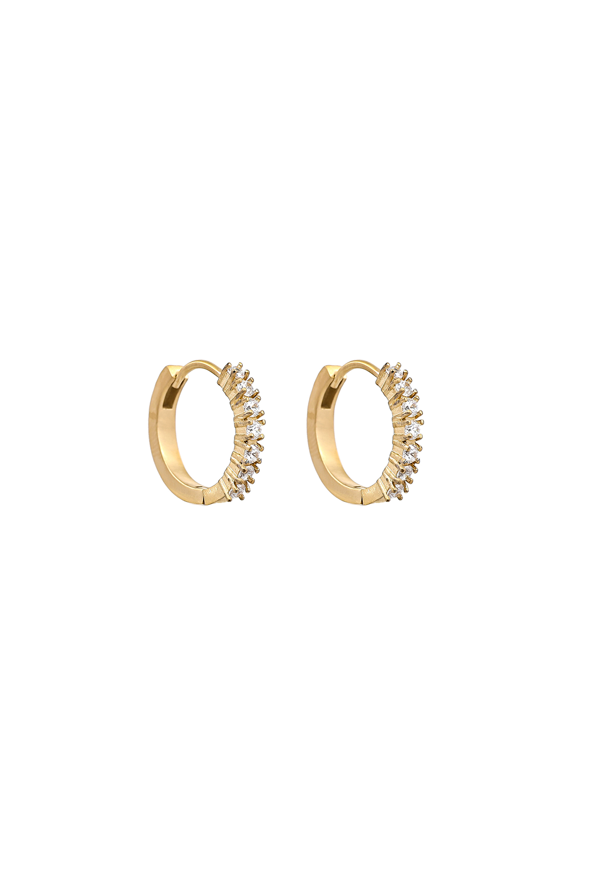 Cathinka crystal hoop earrings - Crystal clear