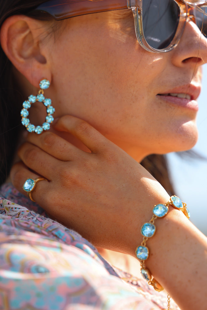 Carla Swarovski lux bracelet - Ocean blue