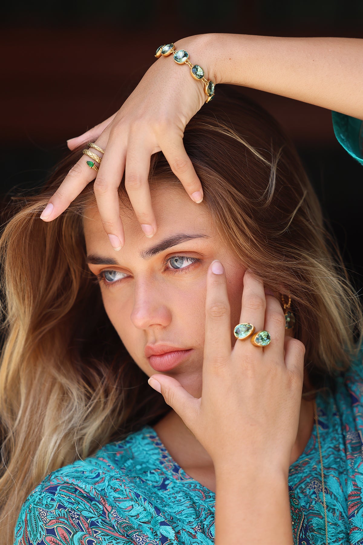 Elena Swarovski ring - Erinite, Adjustable