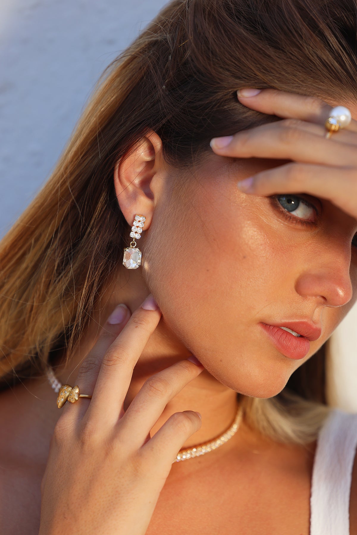 Filipa earrings, Clear