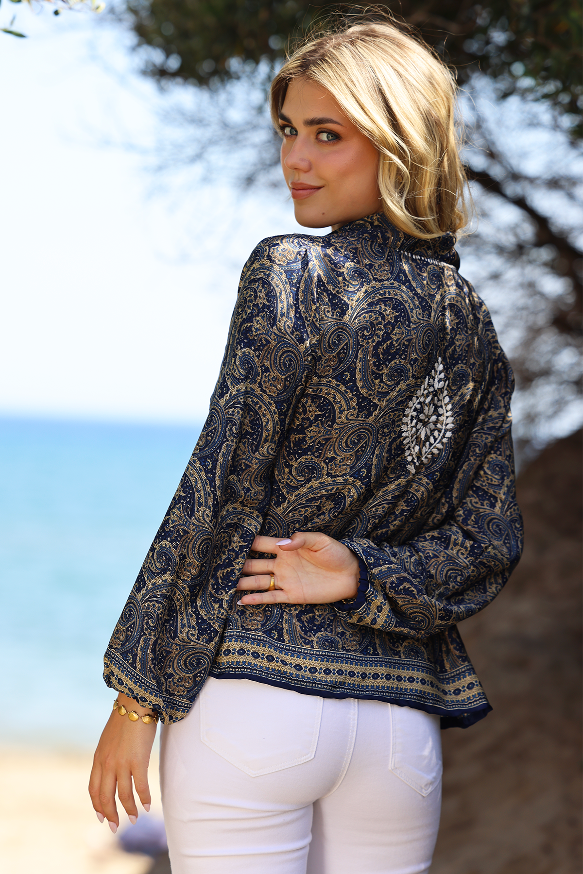 NB! PRE-ORDER Filipa silk blouse - Antibes