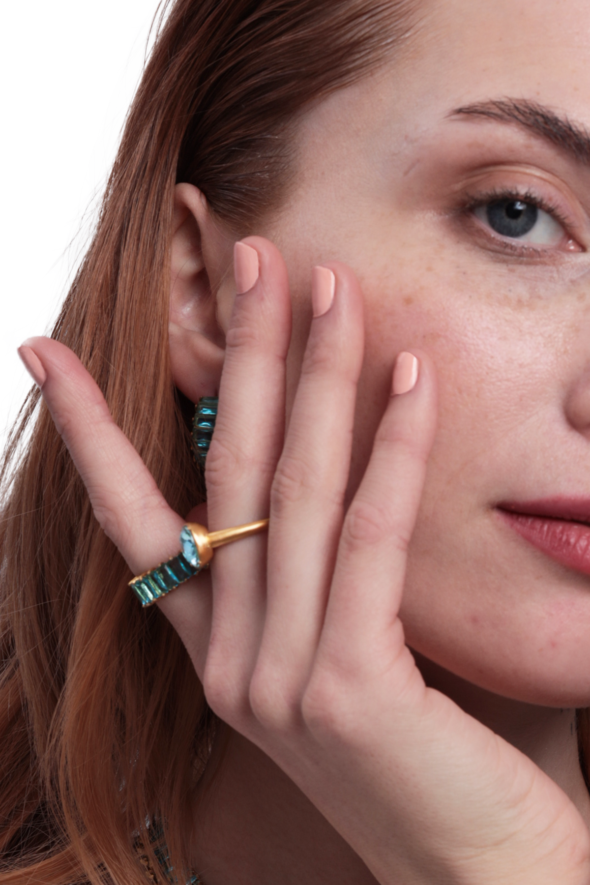 Haley Crystal ring - Turquoise