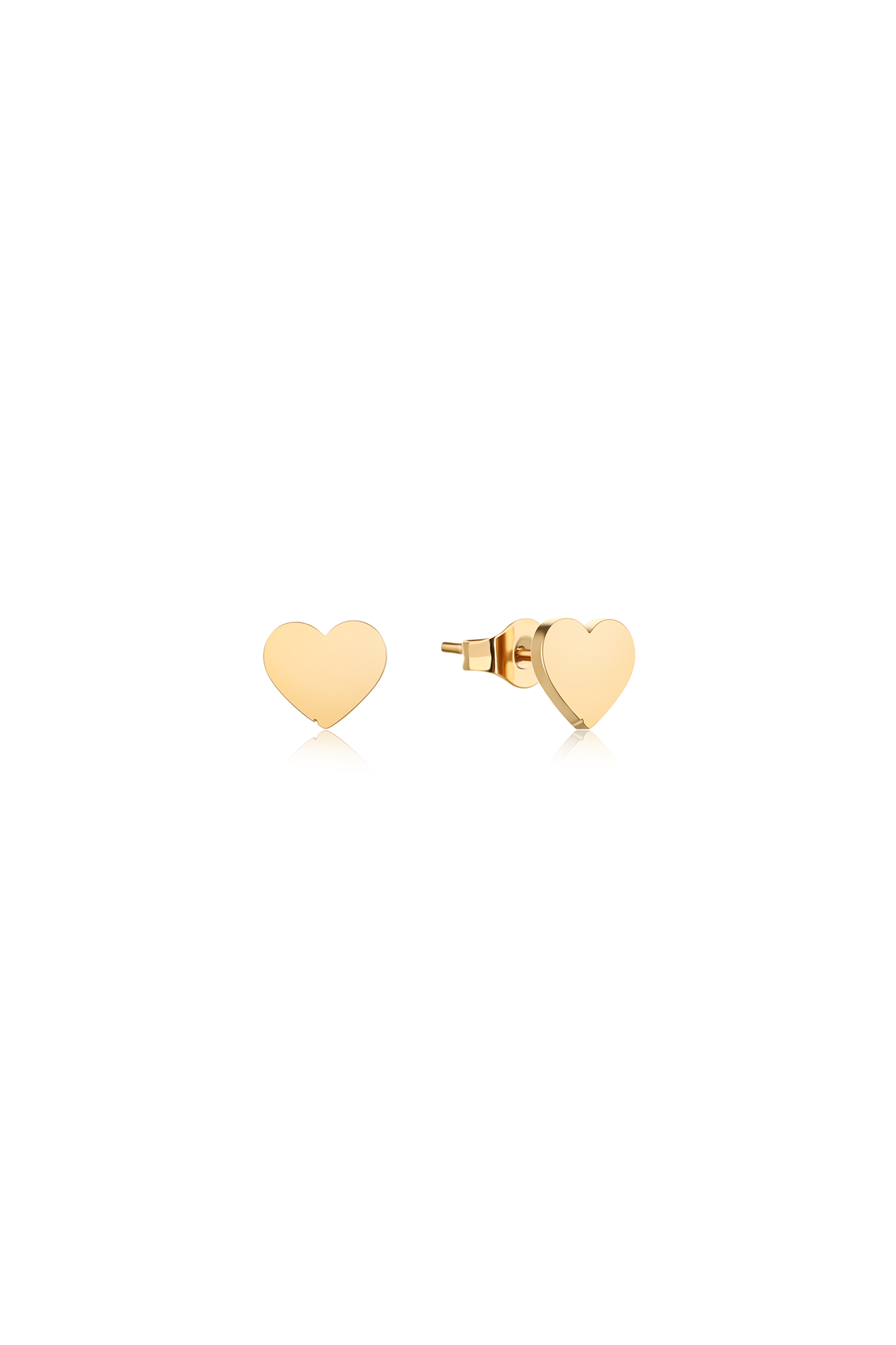 Heart stud earrings- Gold