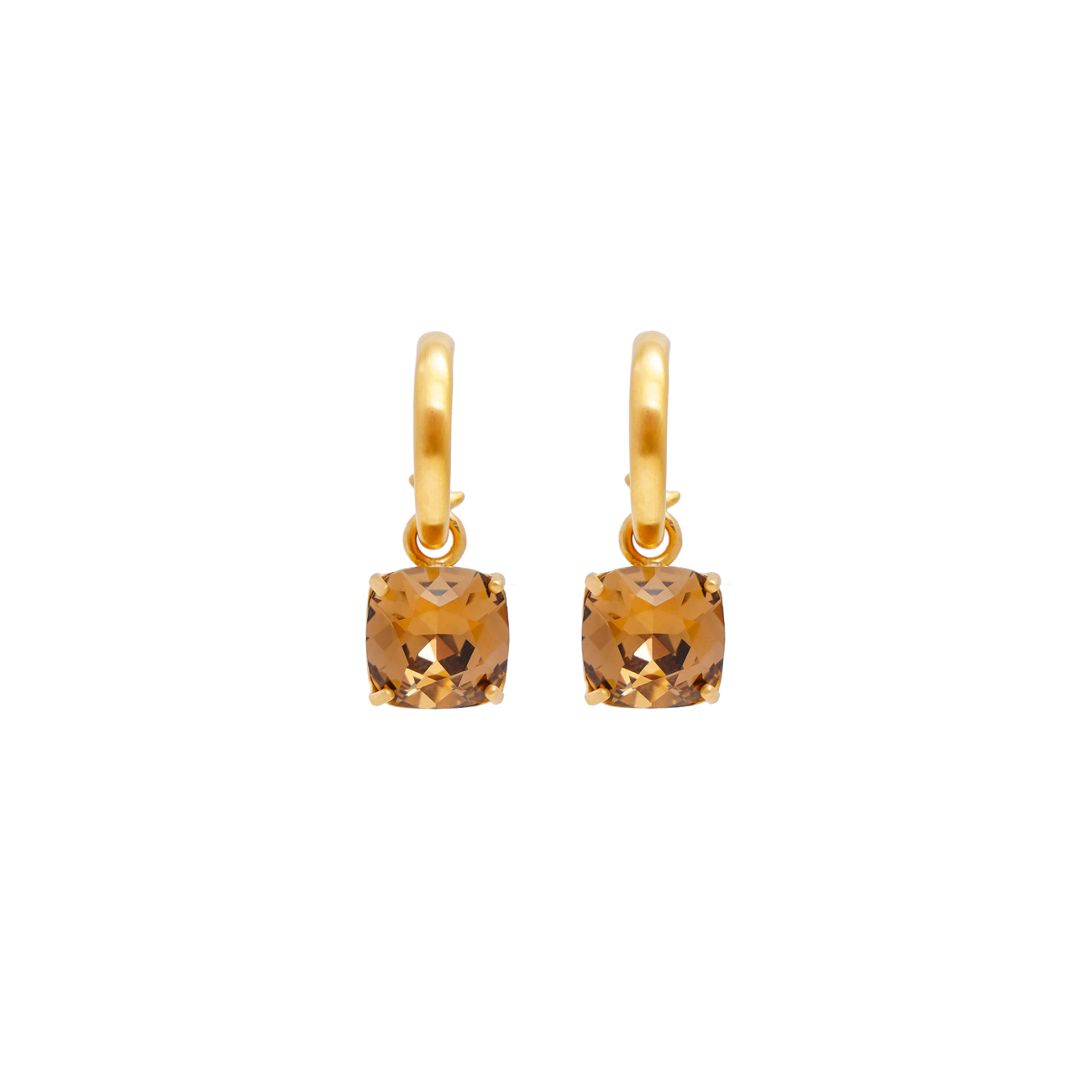Carla Swarovski earrings - Smokey quarts