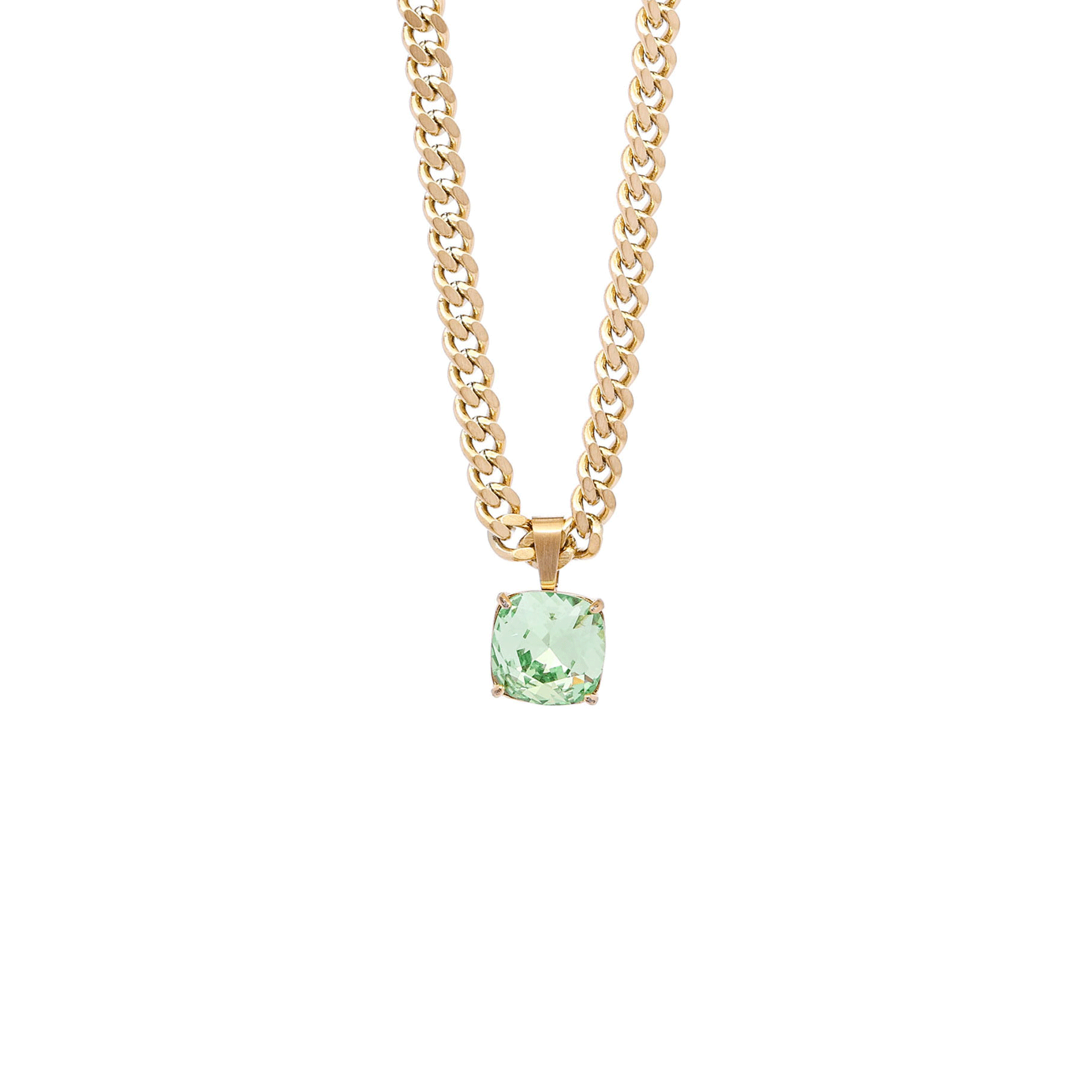 Carla Swarovski chain necklace - Peridot