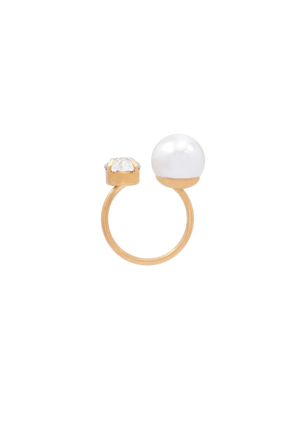 Ivy pearl ring - Adjustable, White