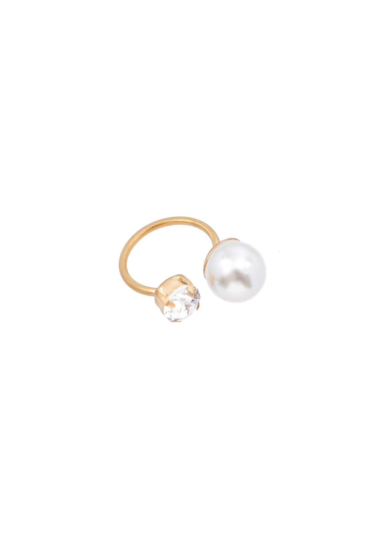 Ivy pearl ring - Adjustable, White