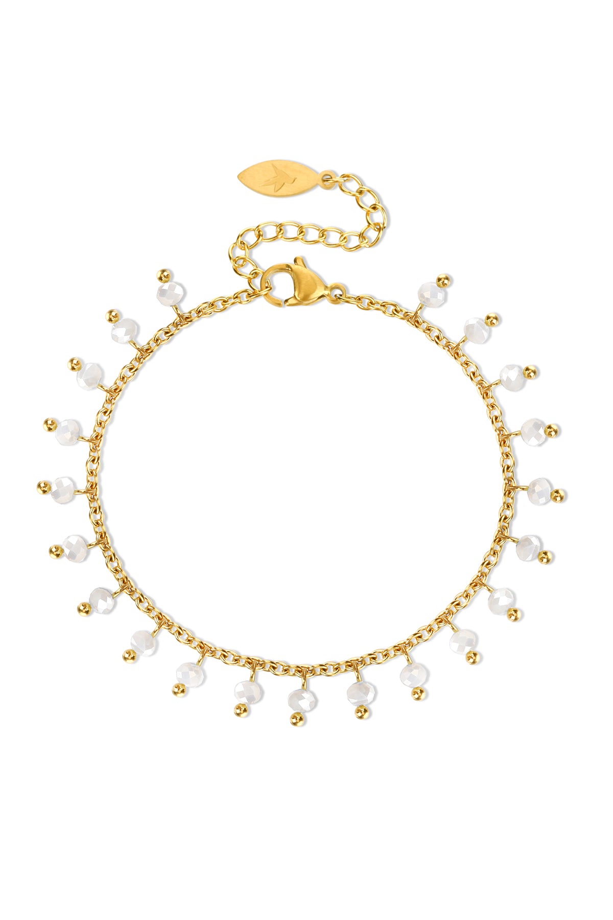 Bead bracelet, White