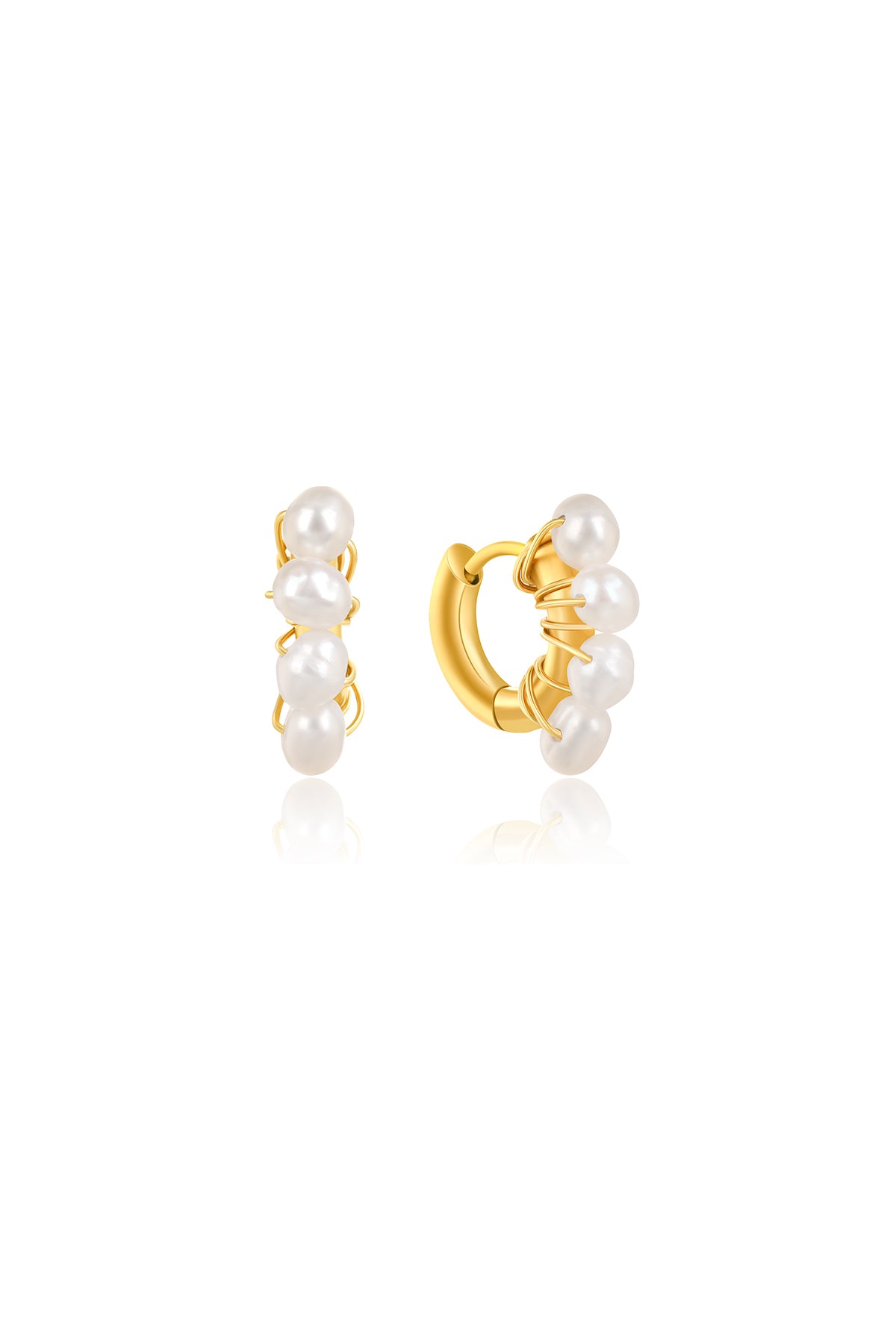 Pearl hoop earrings