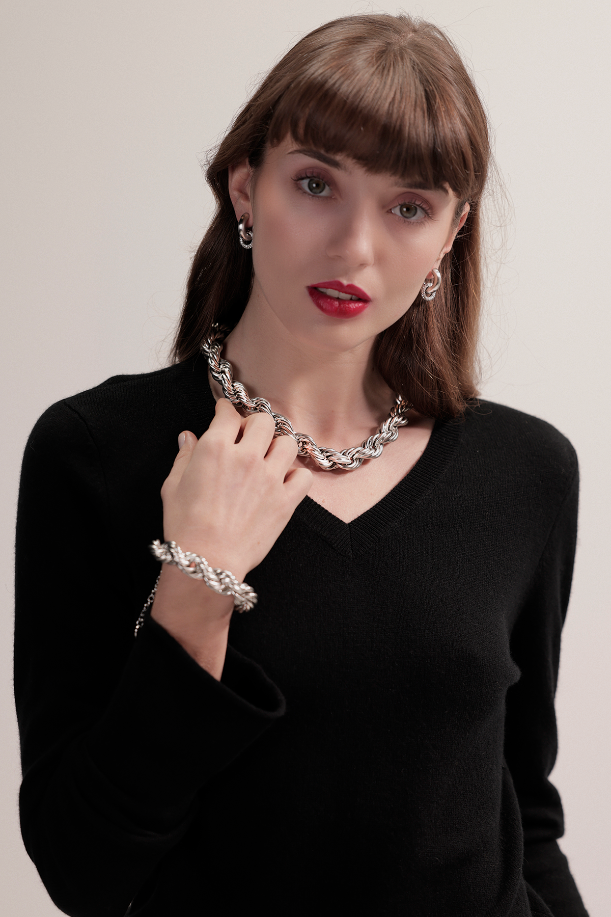 Chunky rope bracelet - Silver