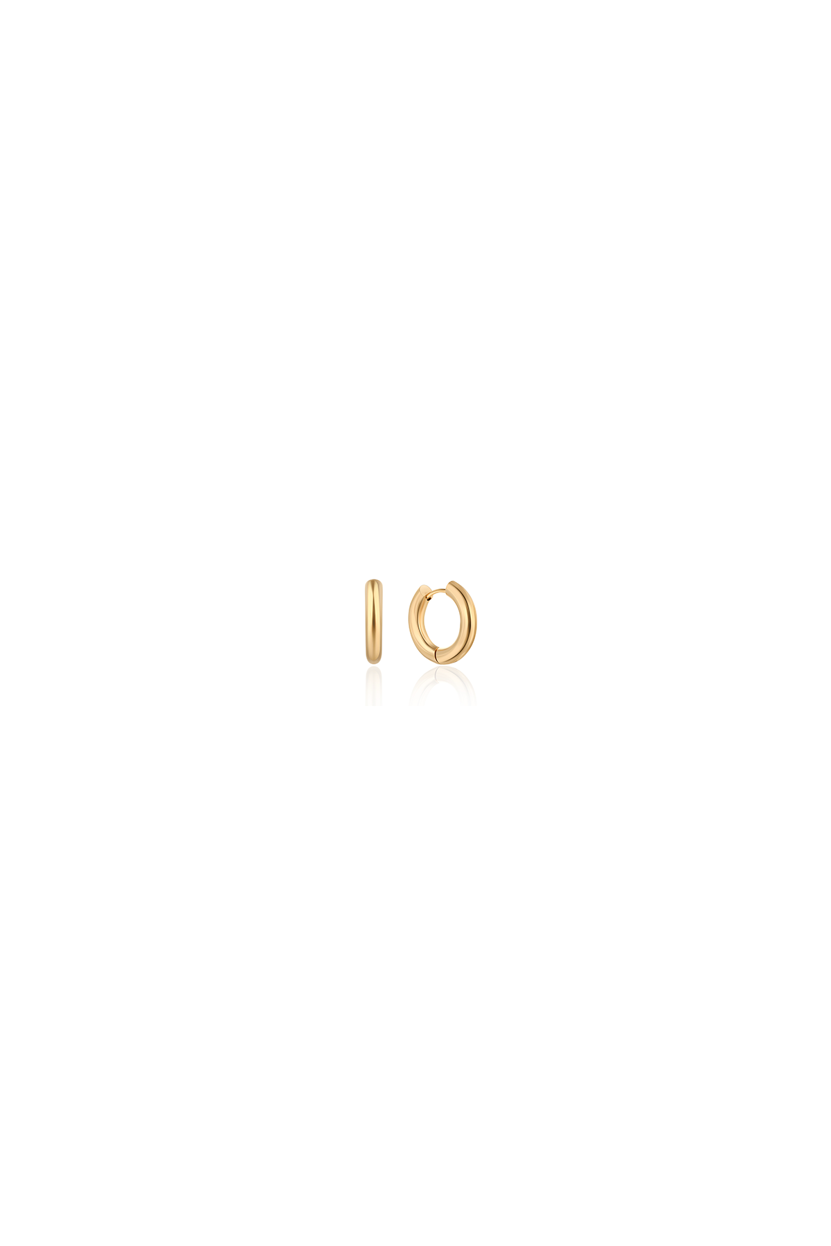 Simple huggie, Gold - 10 mm