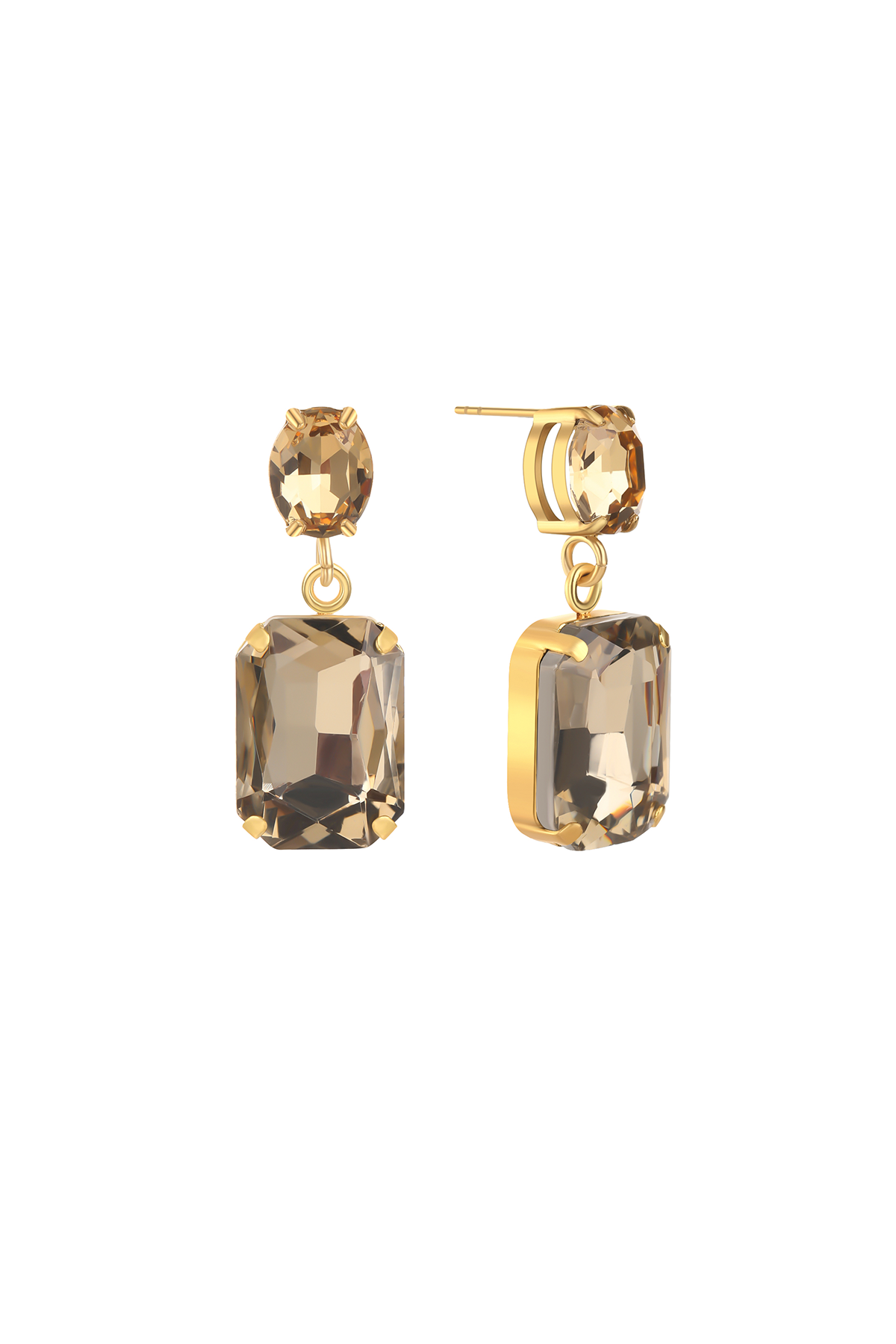 Celeste earrings , Greige