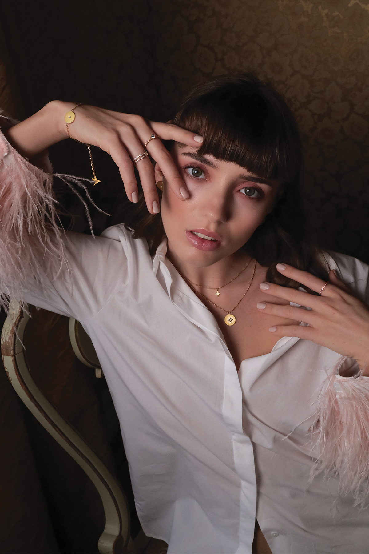 Signature - Star double chain necklace