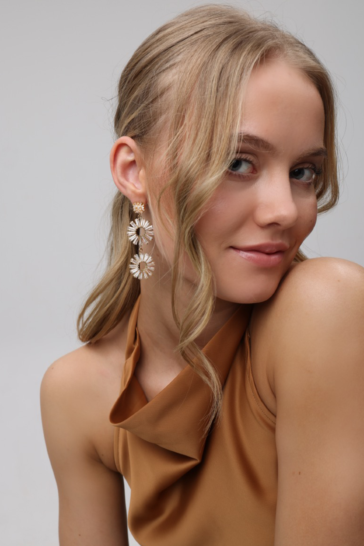 Tabitha Swarovski earrings, Clear
