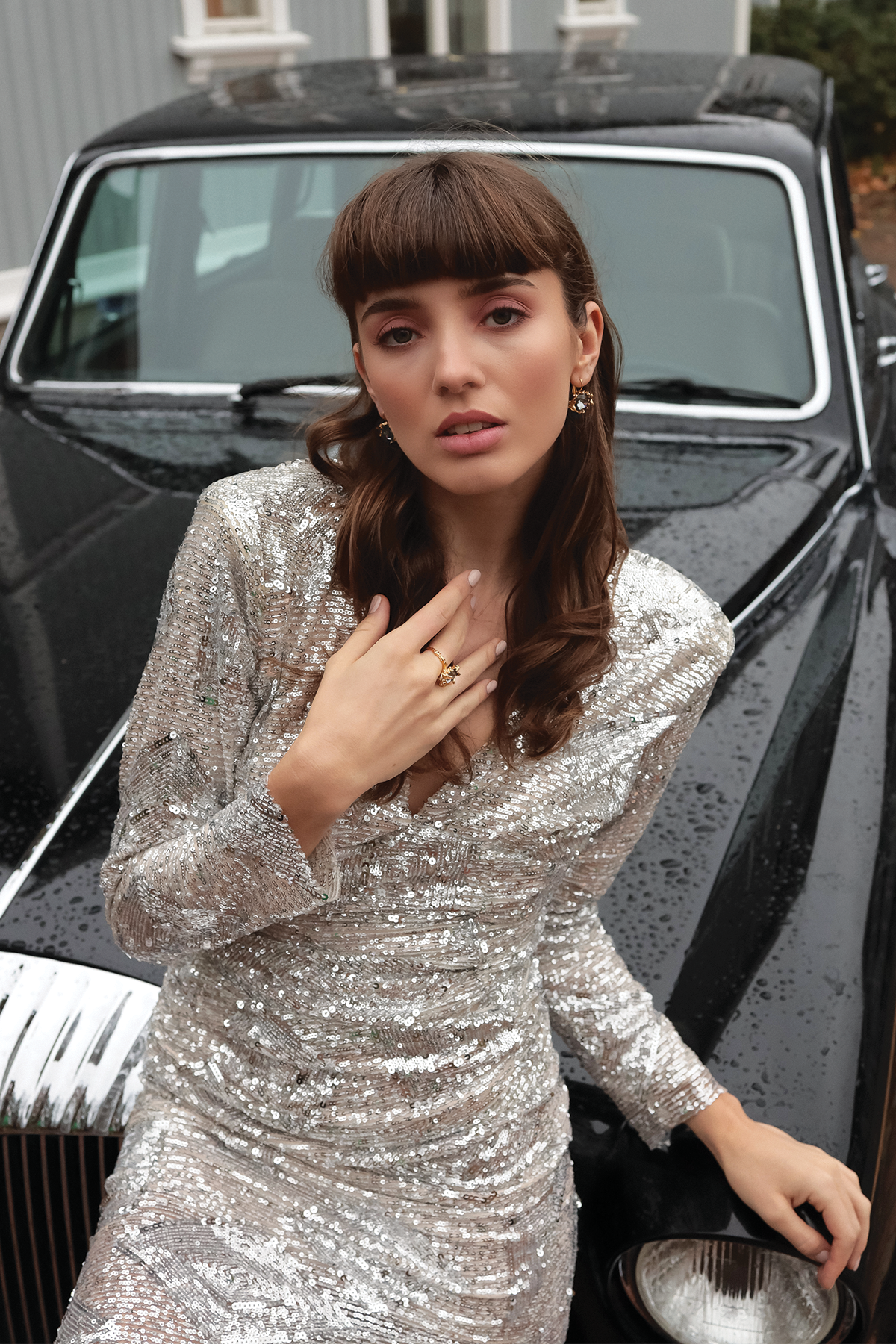 Ellie Swarovski earrings - Charcoal