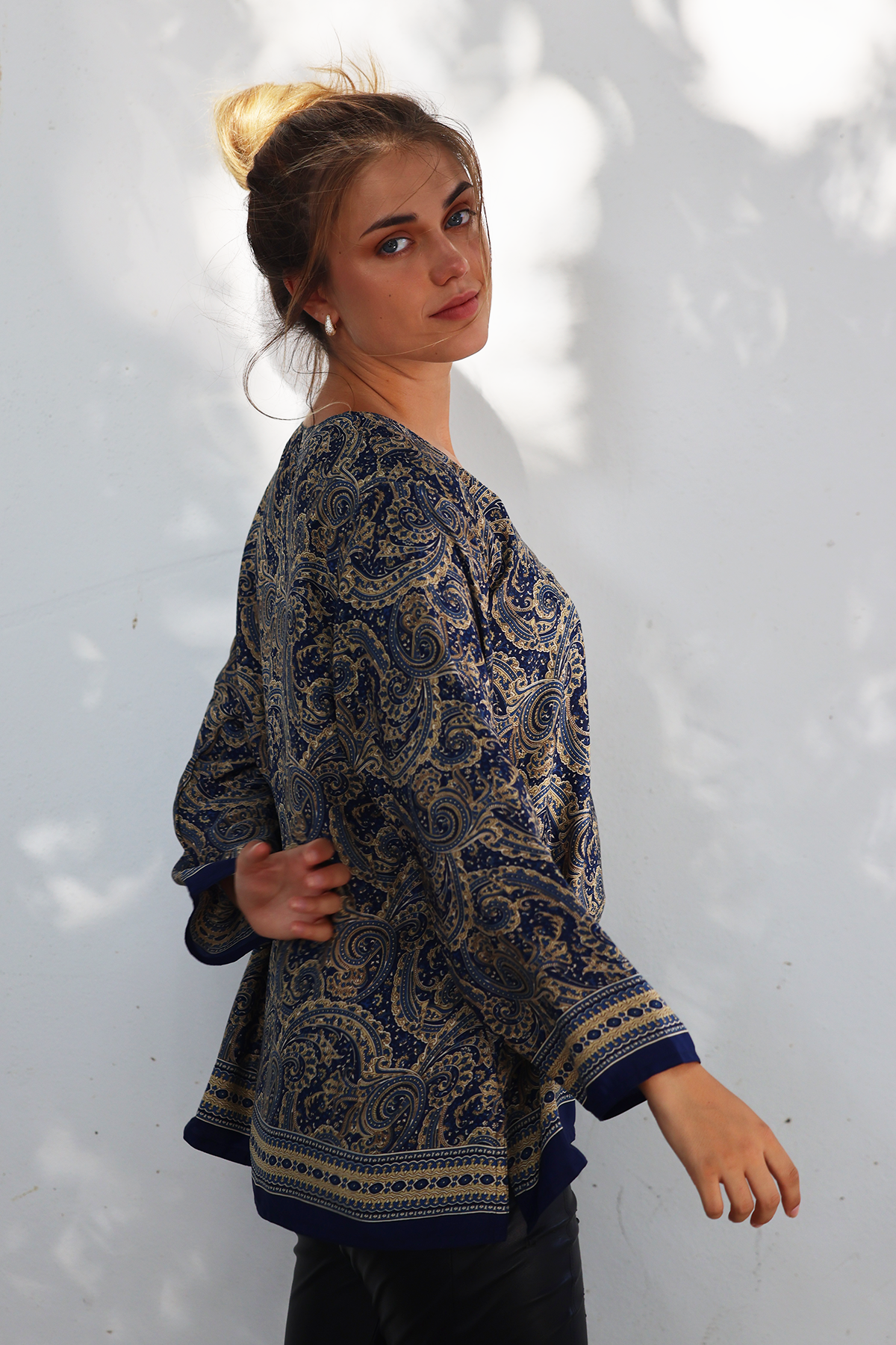 Silk blouse, Provence paisley