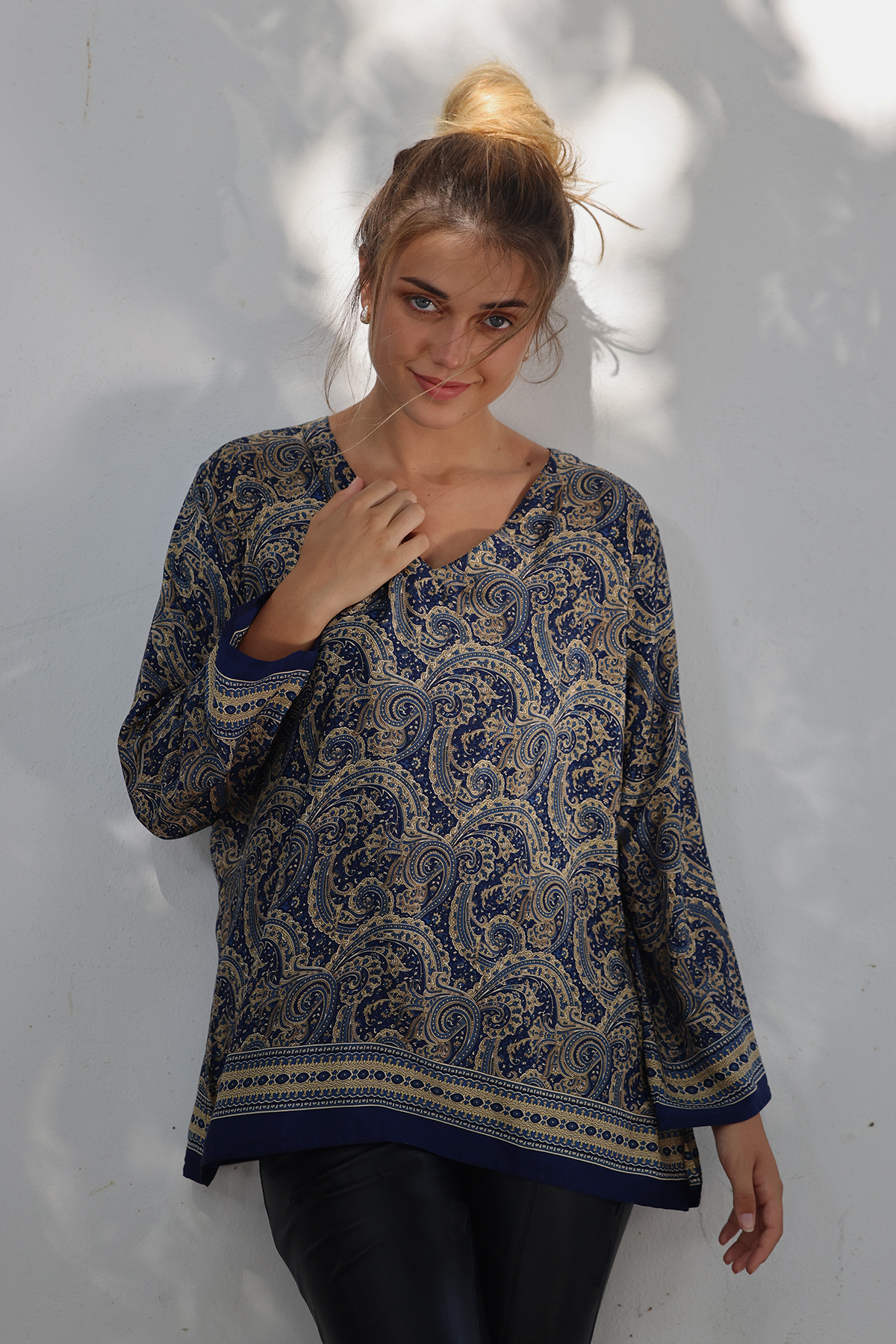 Silk blouse, Provence paisley