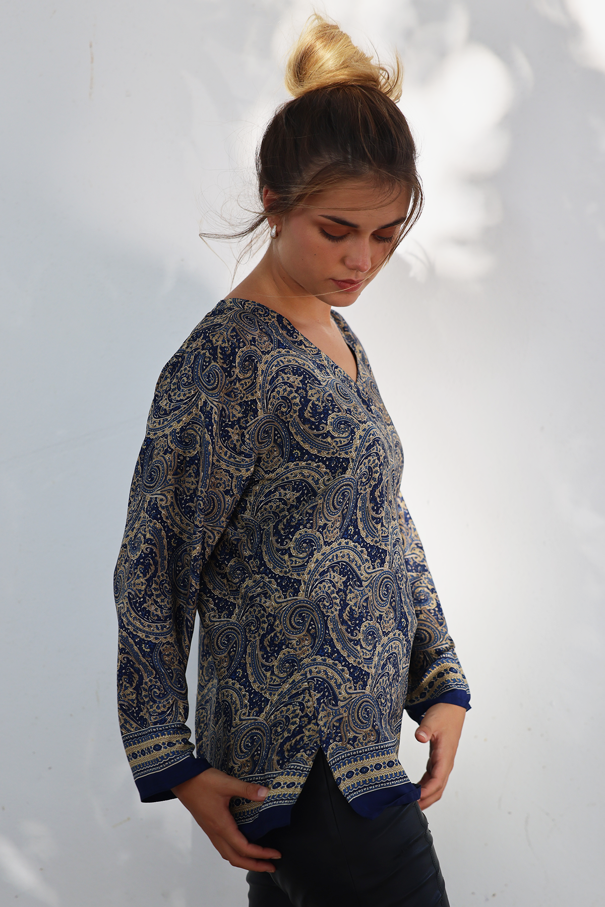 Silk blouse, Provence paisley