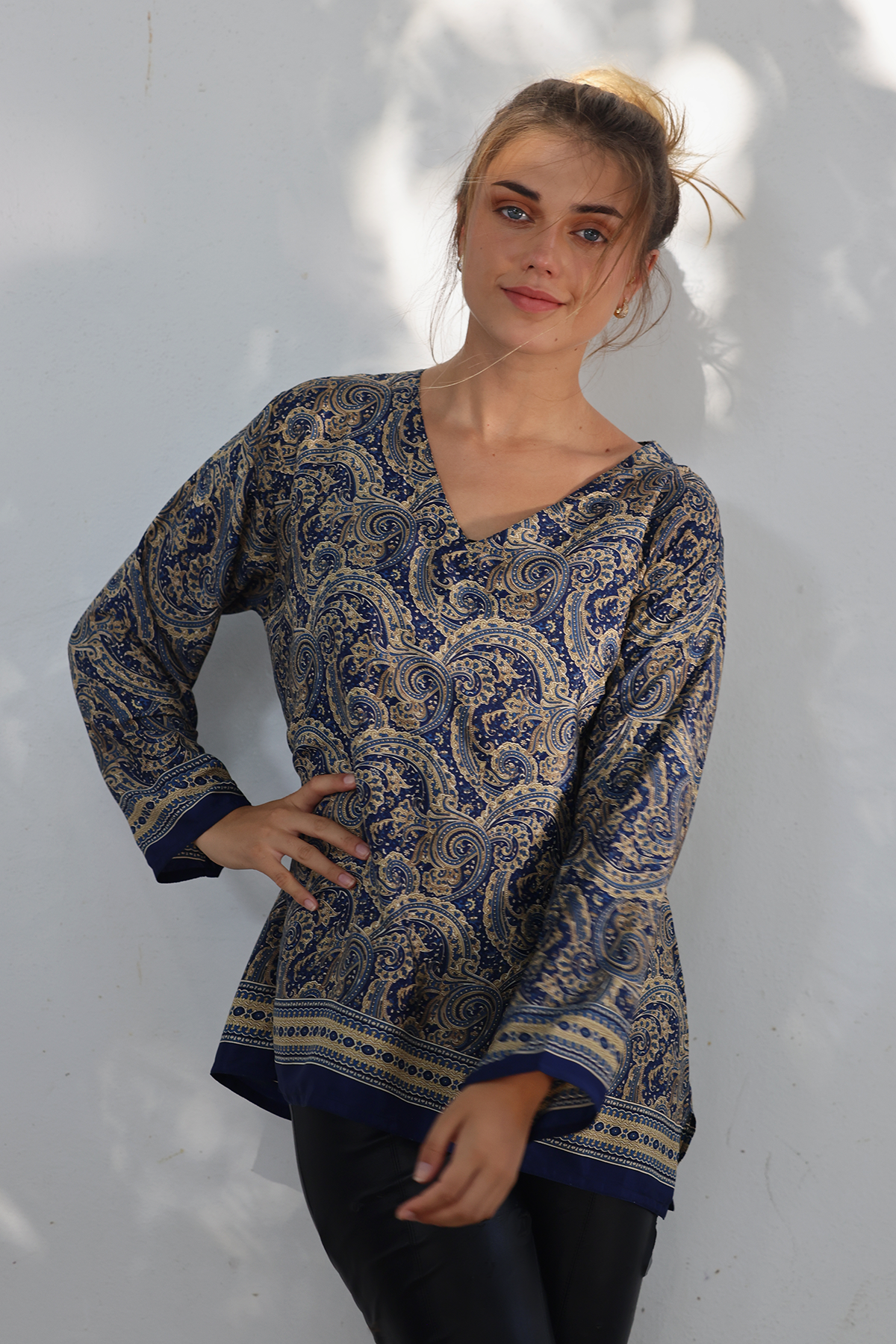 Silk blouse, Provence paisley