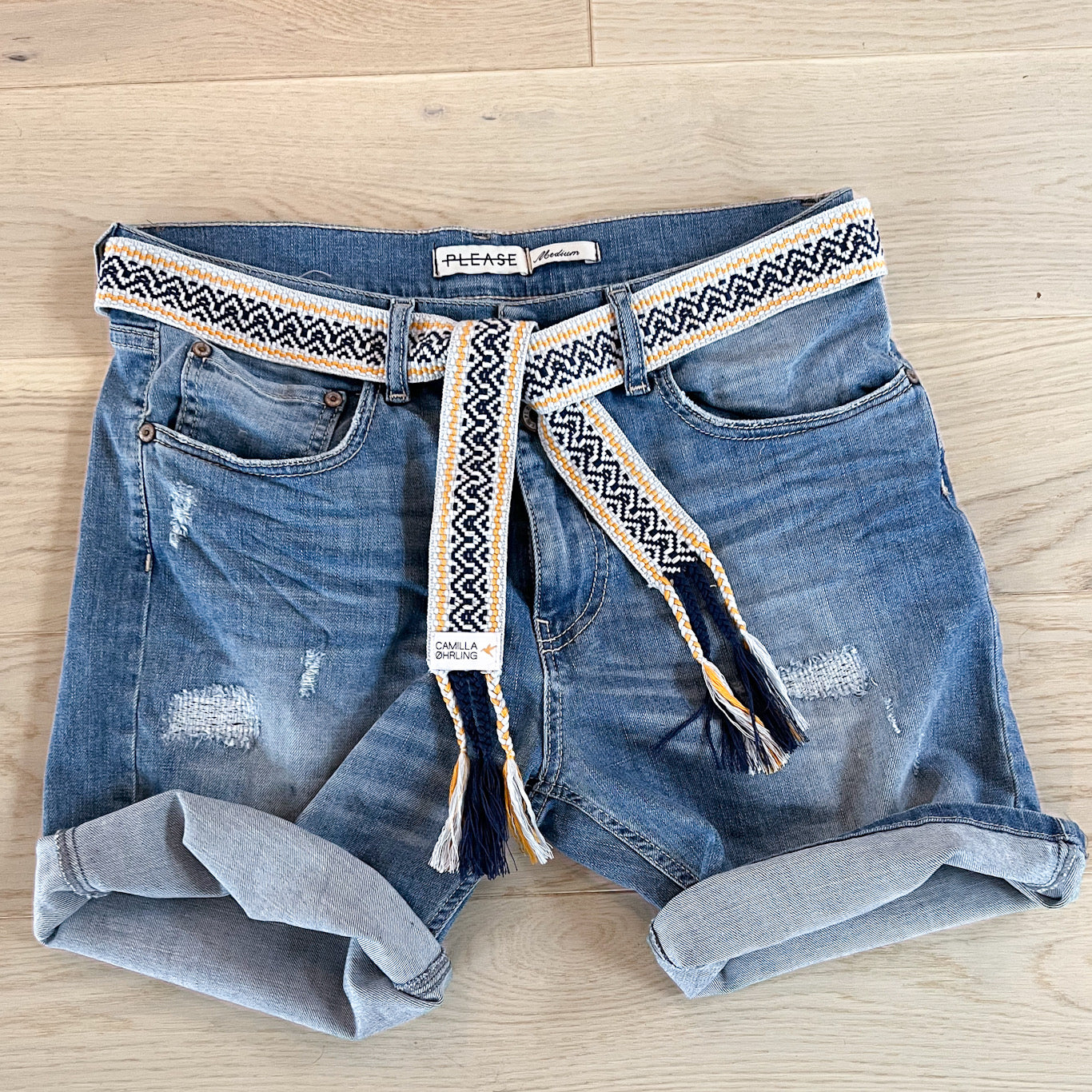 Tie belt - Nordic blue yellow