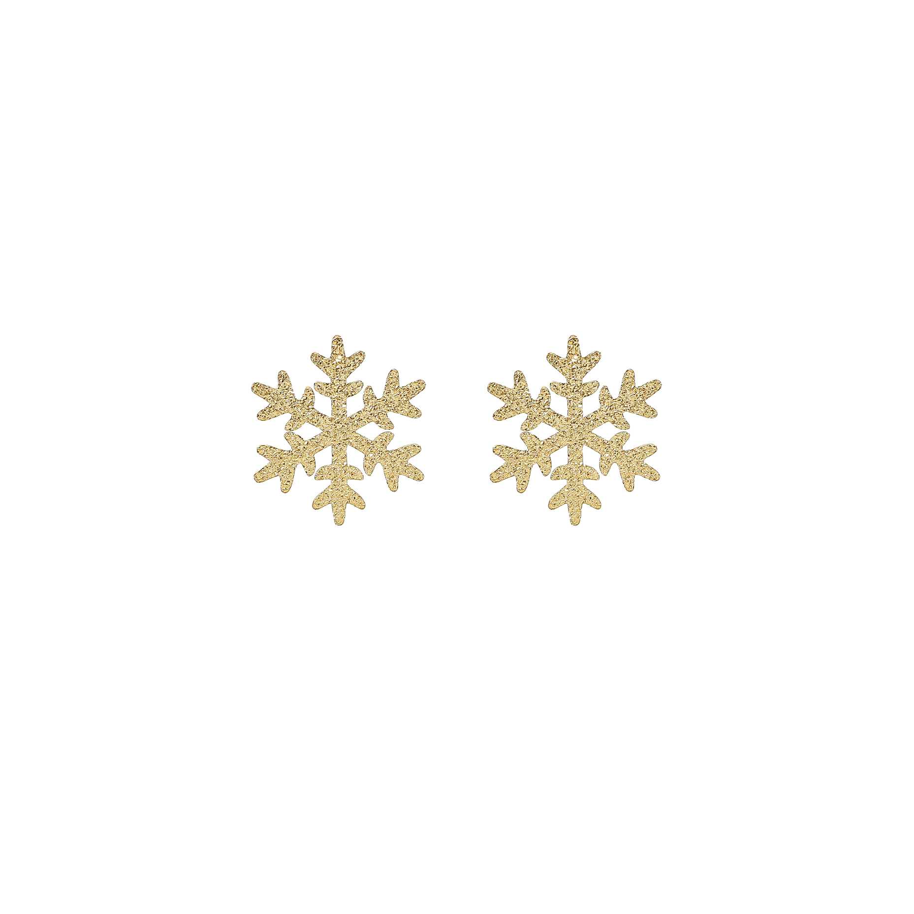 Snowflake stud earrings