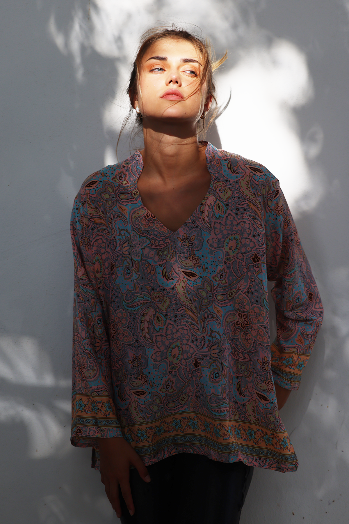 Silkebluse, Tropical Paisley