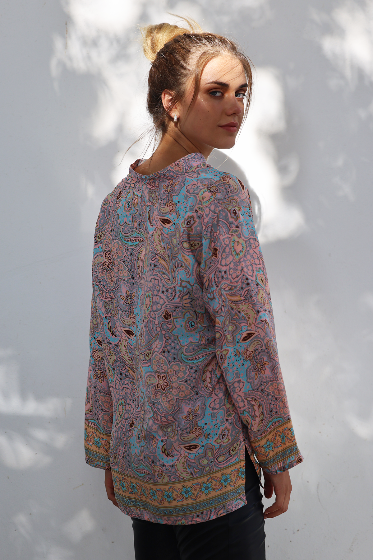 Silkebluse, Tropical Paisley