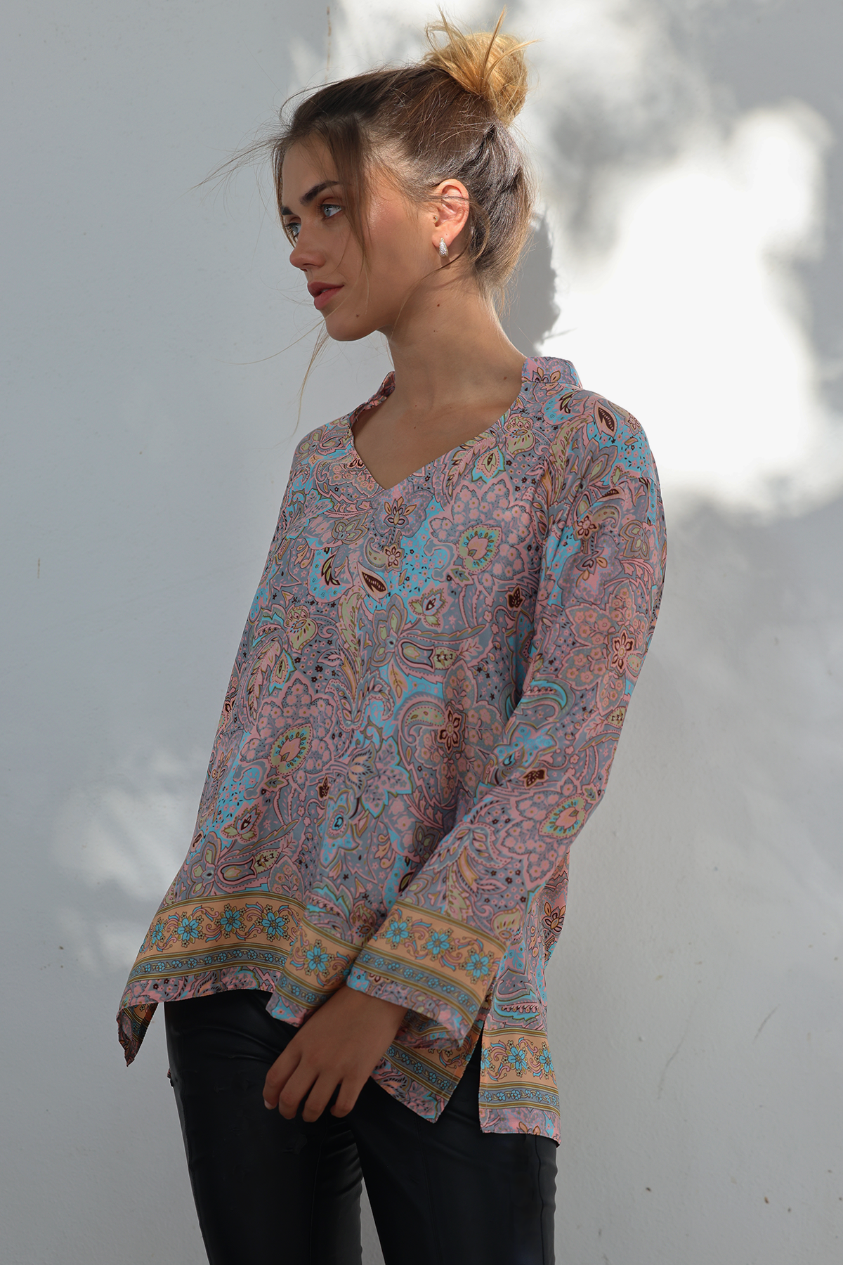 Silkebluse, Tropical Paisley