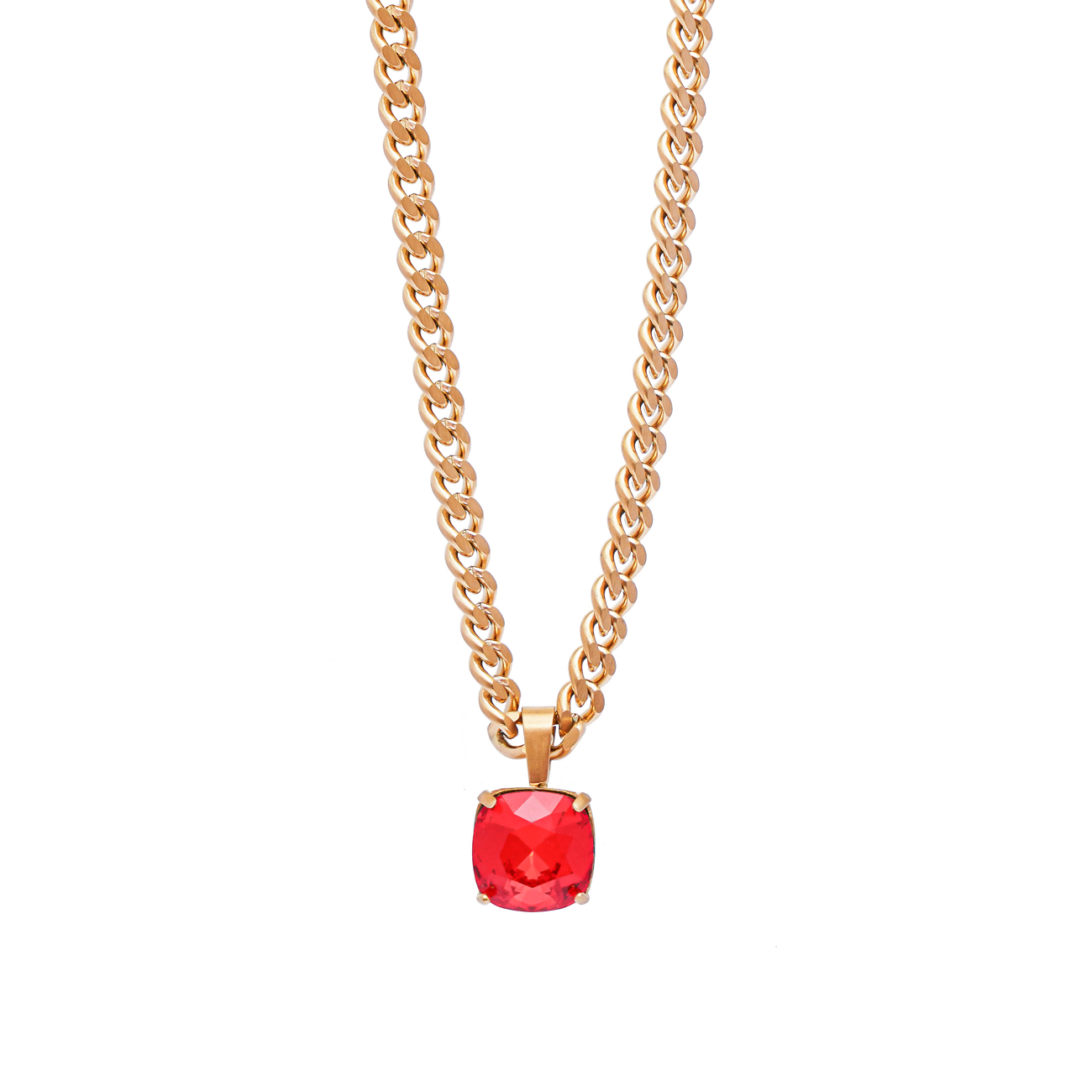Carla Swarovski chain necklace - Light Siam