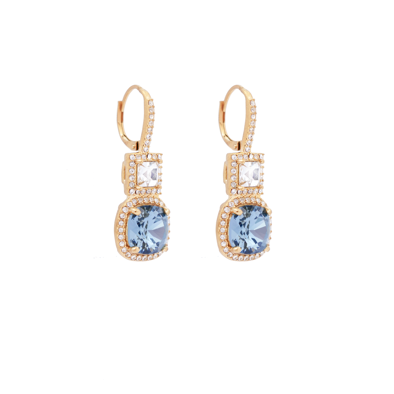 Tamara Crystal earrings, Denim blue/Clear
