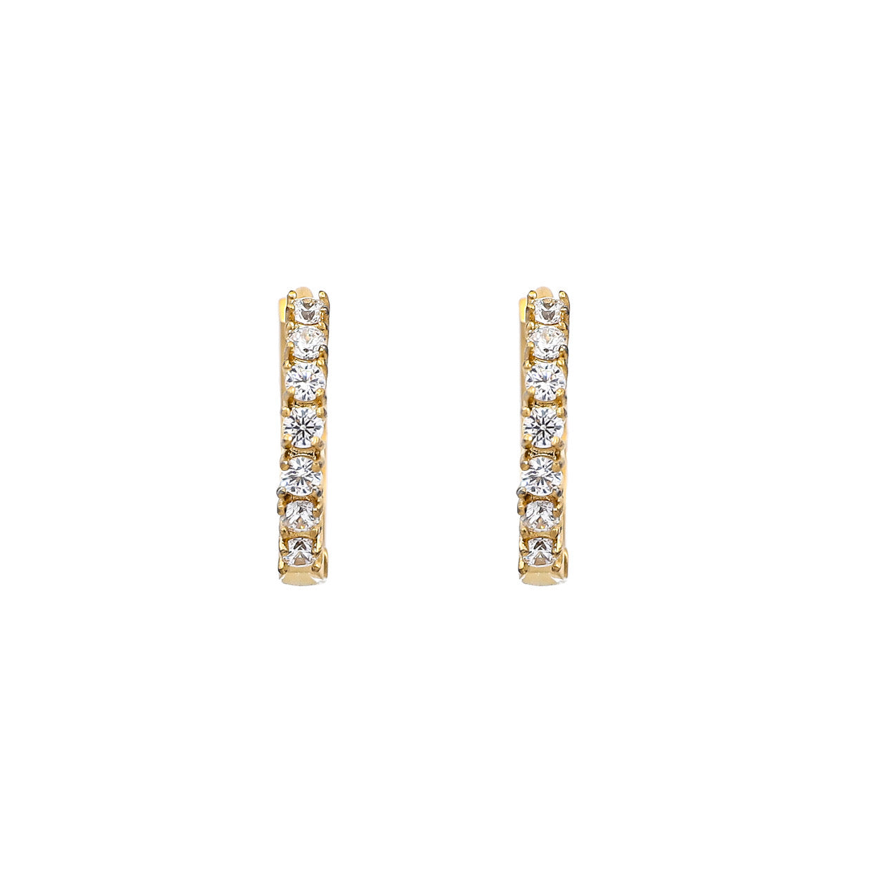 Cathinka crystal hoop earrings - Crystal clear