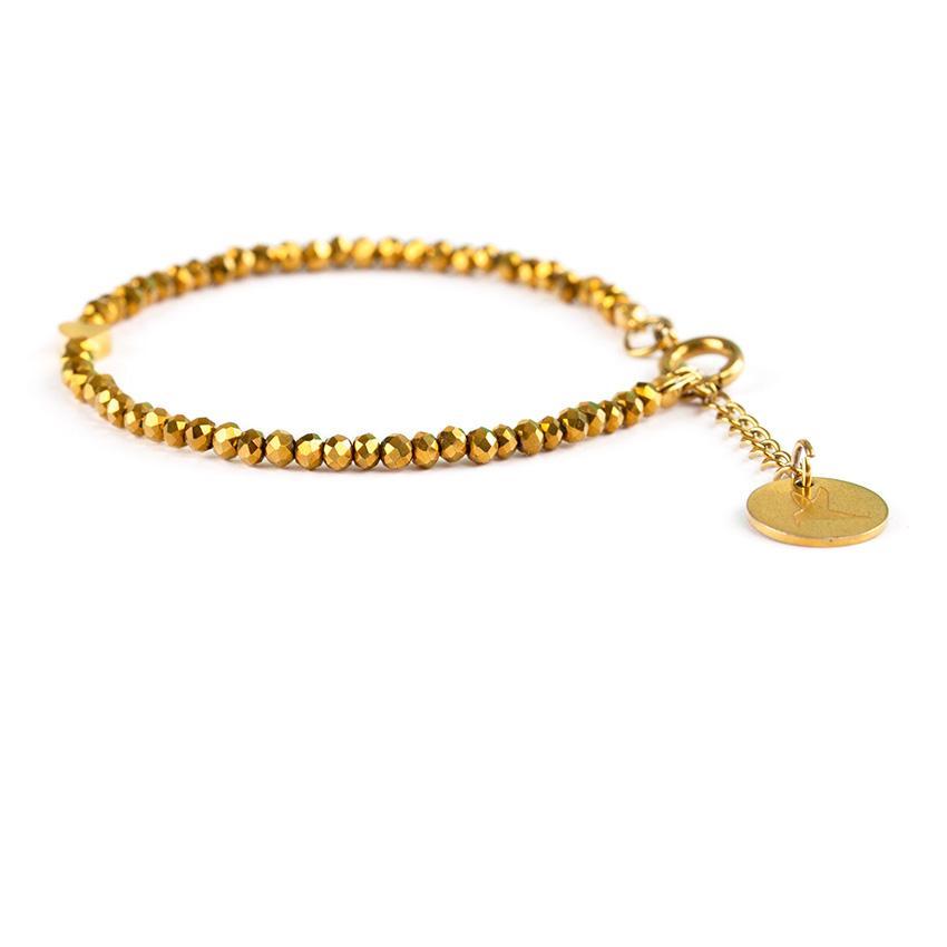 Fanny crystal armbånd - Metallic Gold