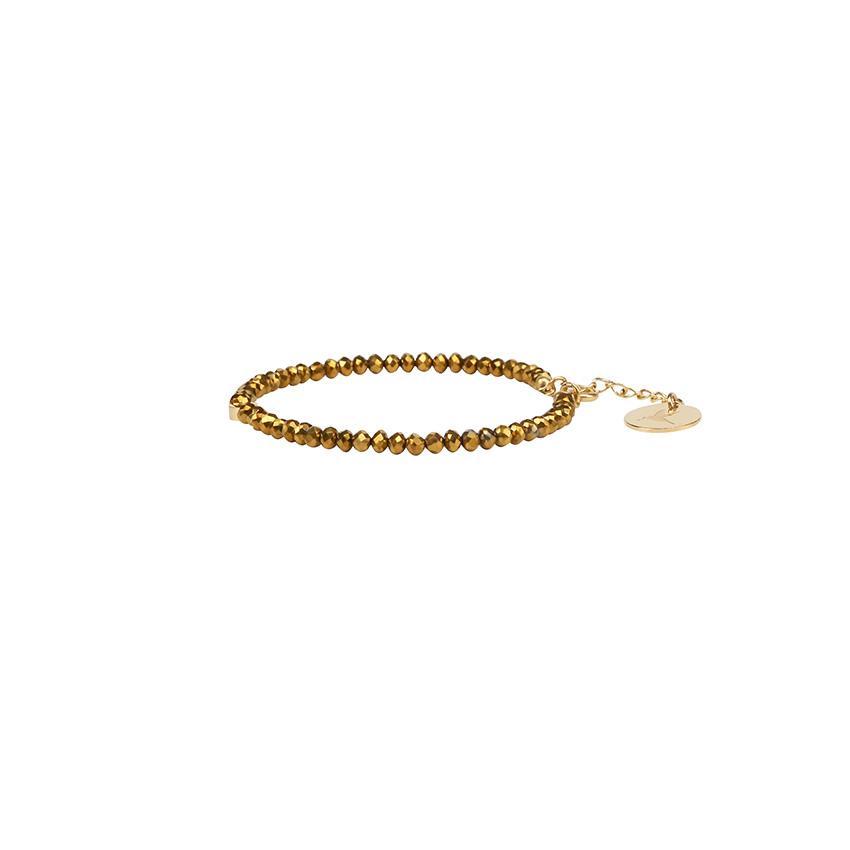 Fanny crystal armbånd - Metallic Gold