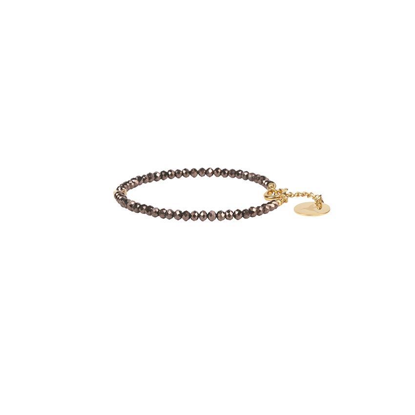 Fanny crystal bracelet - Mud