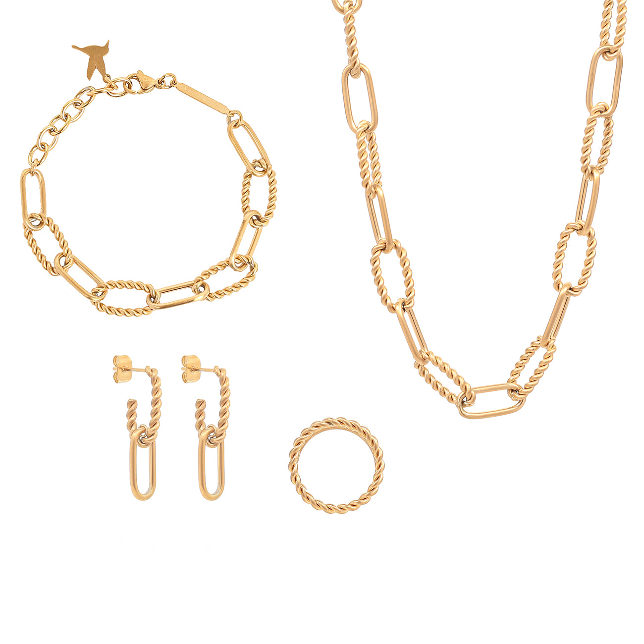 Malin chain stud earrings