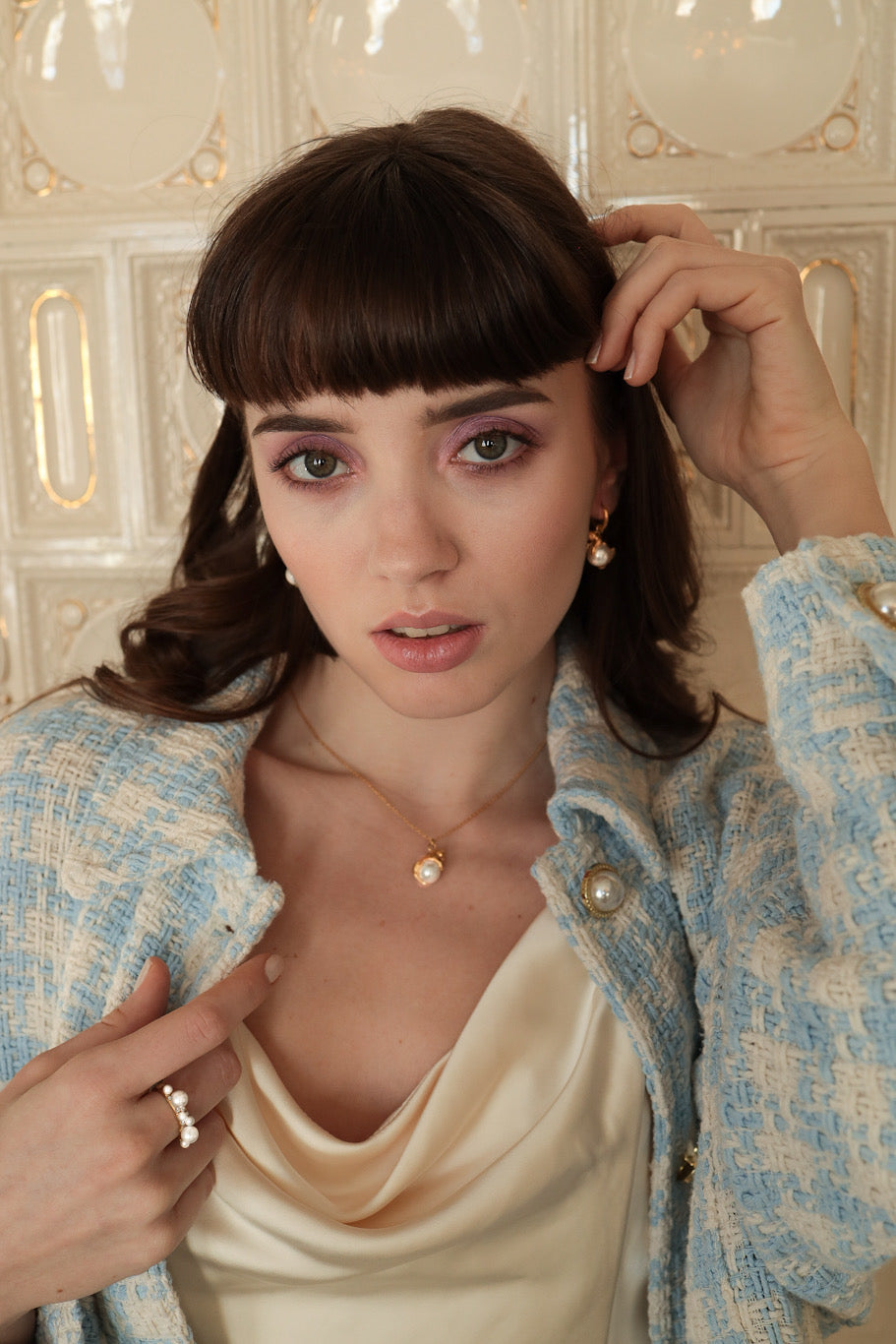 Panther pearl necklace
