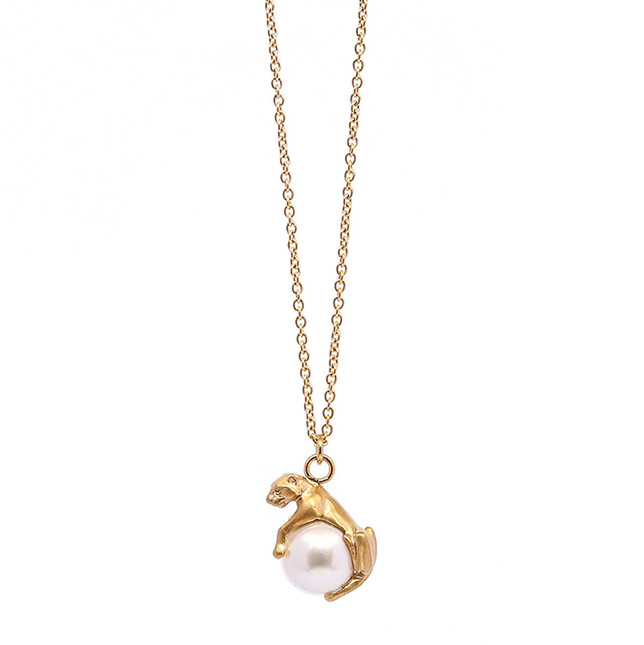 Panther pearl necklace