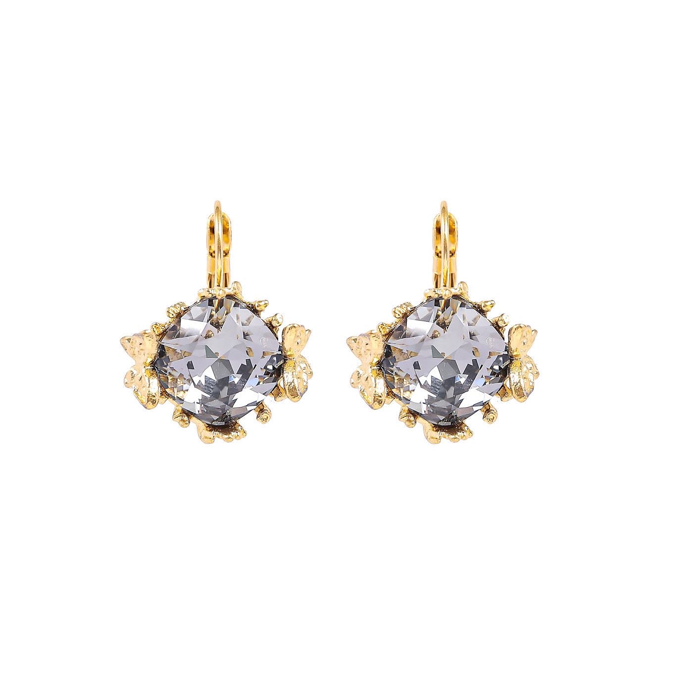 Ellie Swarovski earrings - Charcoal